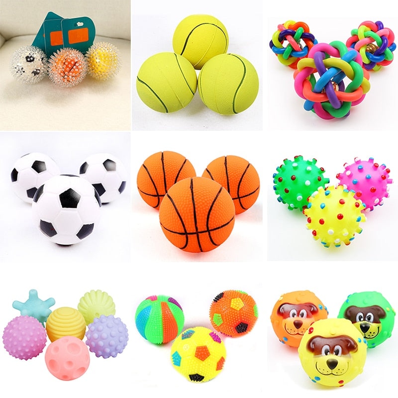 1pcs Diameter 6cm Squeaky Pet Dog Chew Toys