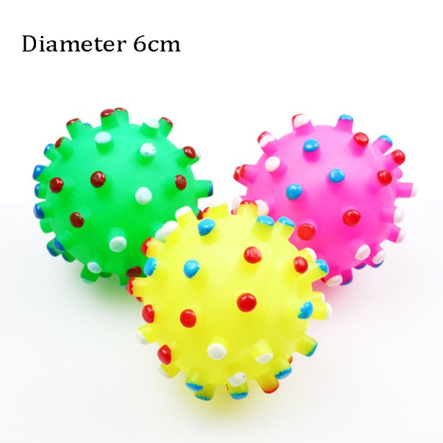 1pcs Diameter 6cm Squeaky Pet Dog Chew Toys