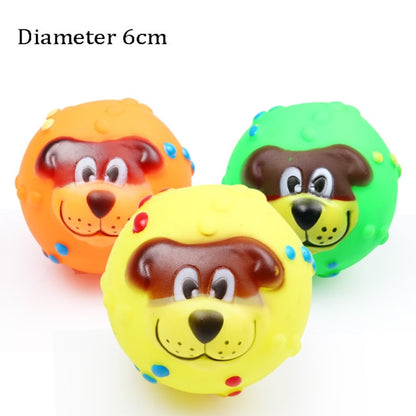 1pcs Diameter 6cm Squeaky Pet Dog Chew Toys