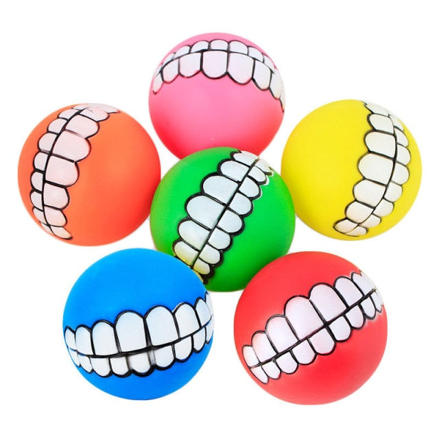 1pcs Diameter 6cm Squeaky Pet Dog Chew Toys